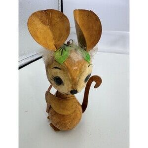 Adorable Vintage De Sela Christmas Ornament Signed Mexico Folk Art Paper Mache